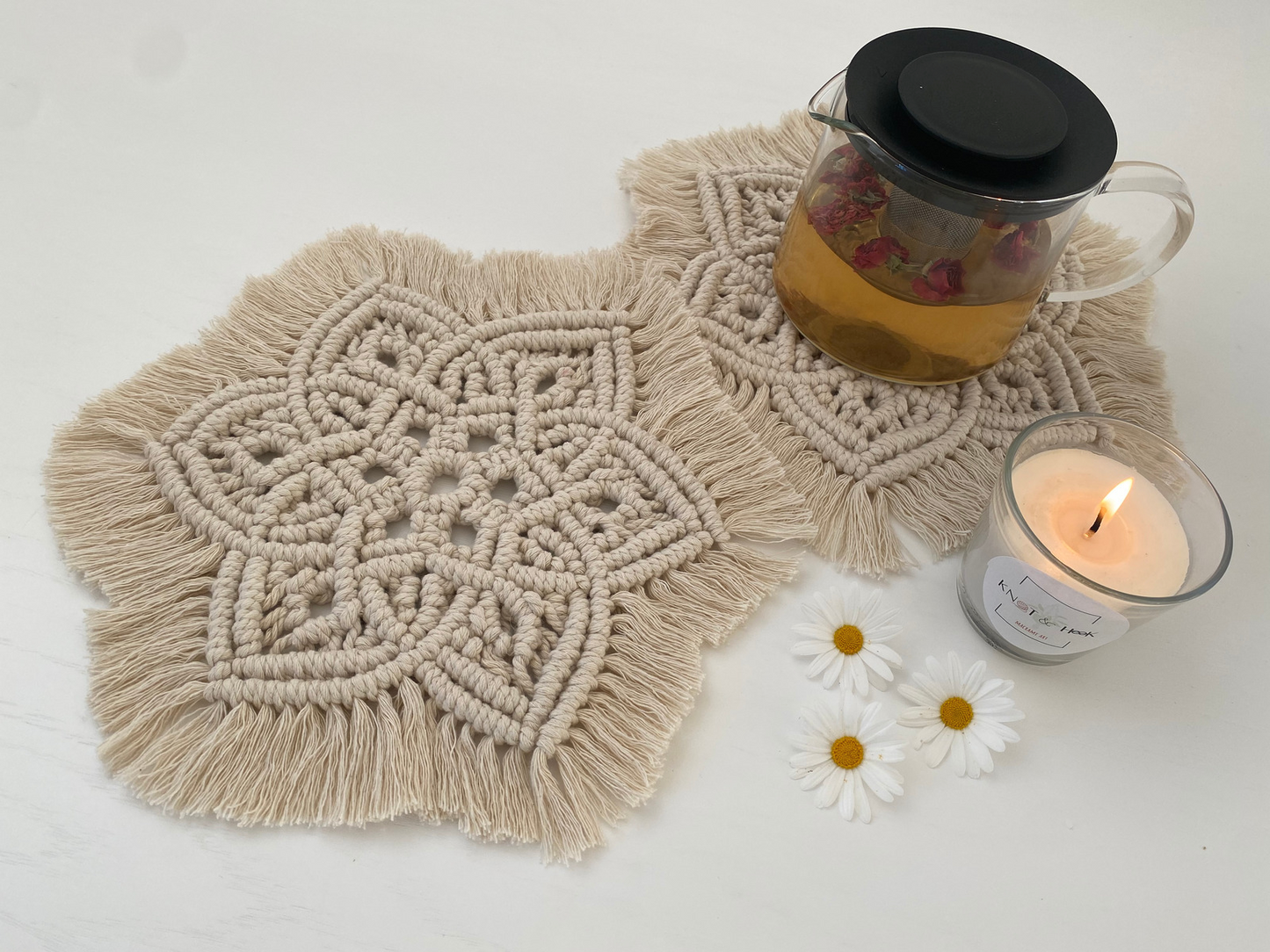 Mandala Macrame Coaster
