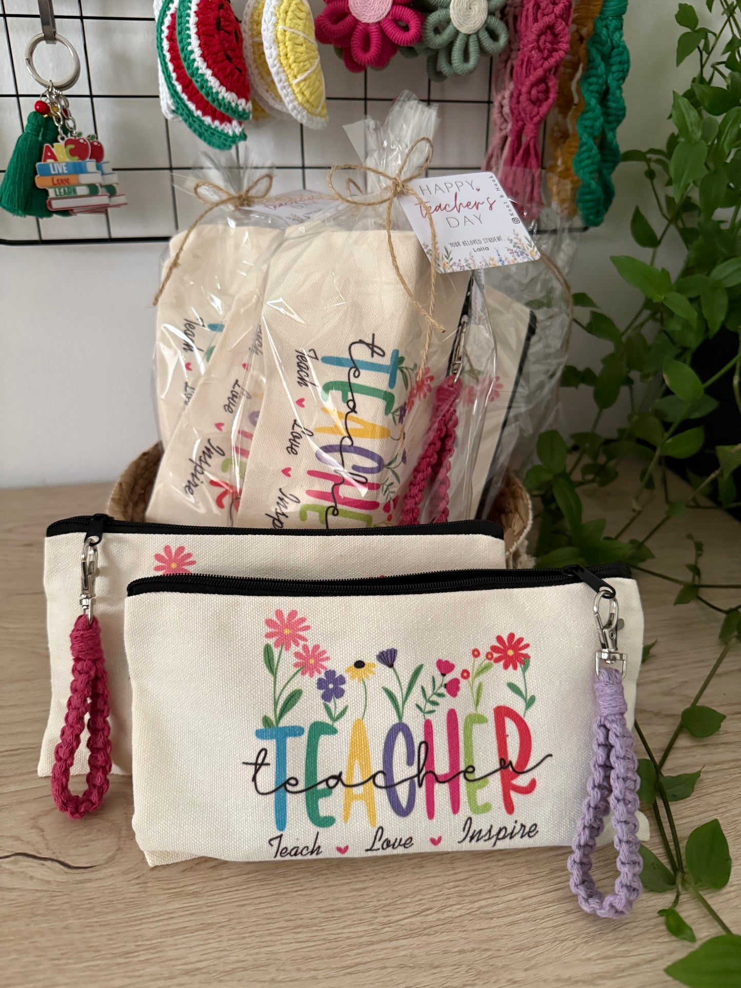Floral Teacher Pouch