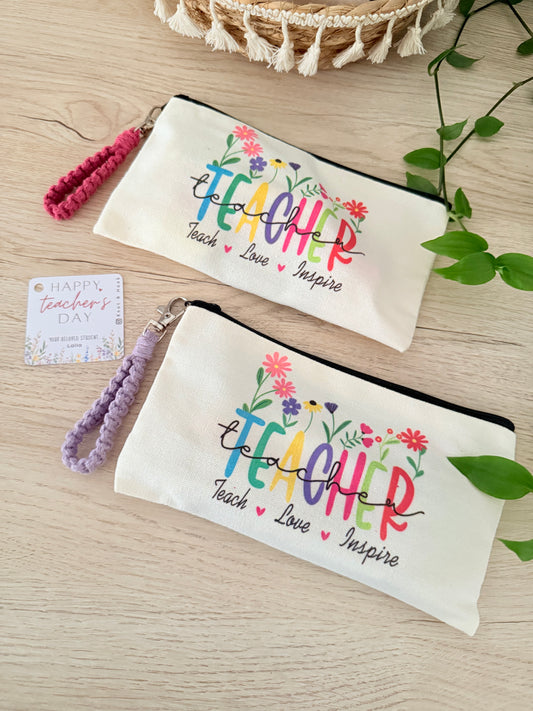 Floral Teacher Pouch